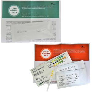 2 Liver Disease Function Tests + 2 Kidney Function Urine Health Check Tests