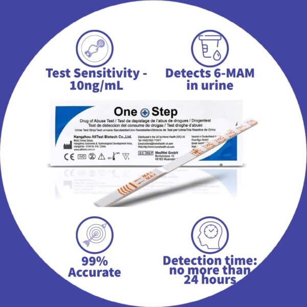 One Step 6-MAM Test Strip Information