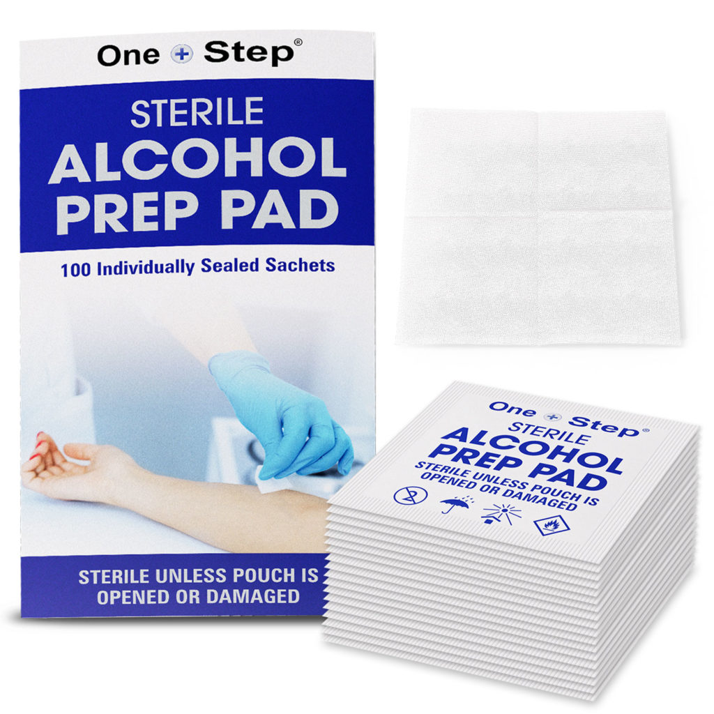 one step alcohol wipes and packaging