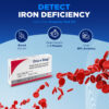 graphic showing key features of iron deficiency test