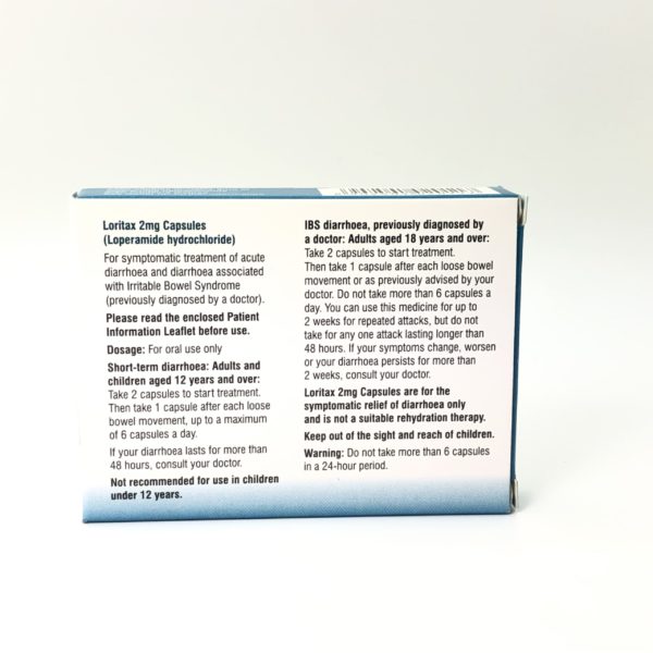 loritax loperamide box back