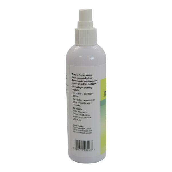 pet deodorant spray bottle side