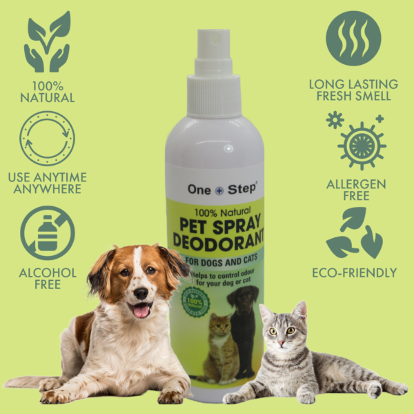 pet deodorant spray info box features