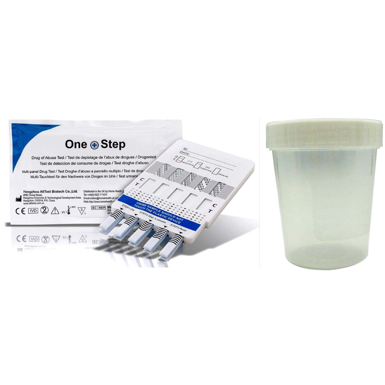 10in1 Drug Testing Kit | Urine Panel Test & Sample Cup with Temperature  Strip | Home Health UK