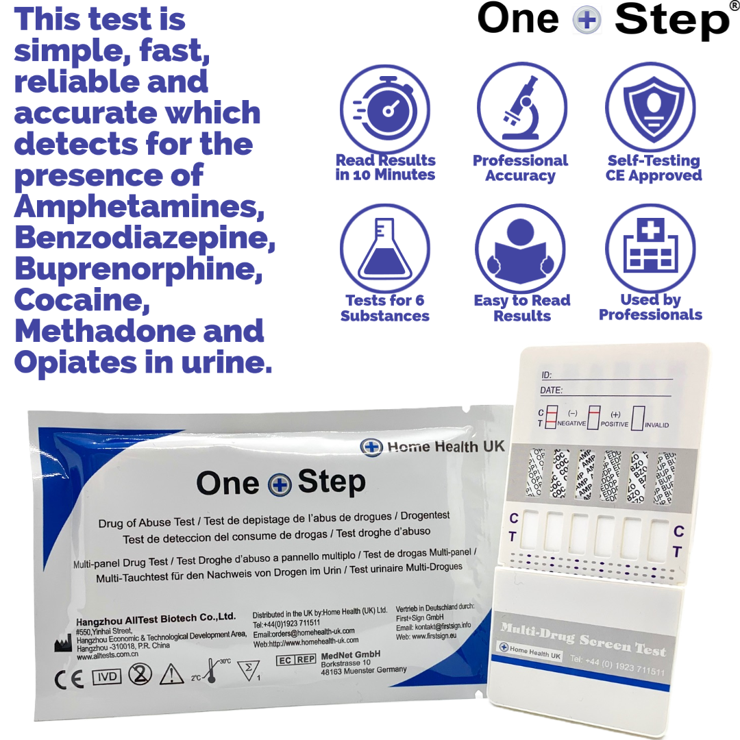 Drug Testing Kit, 6in1 Urine Panel Test, 1 Test Kit