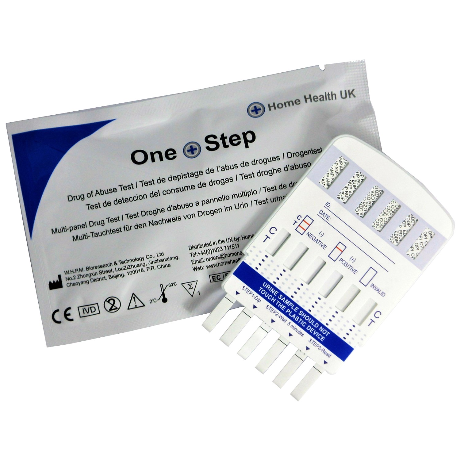 Drug Testing Kit | 6in1 Urine Panel Test | 1 Test Kit | Home Health UK