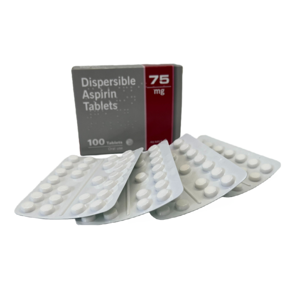 75mg dispersible asprin box tablets almus