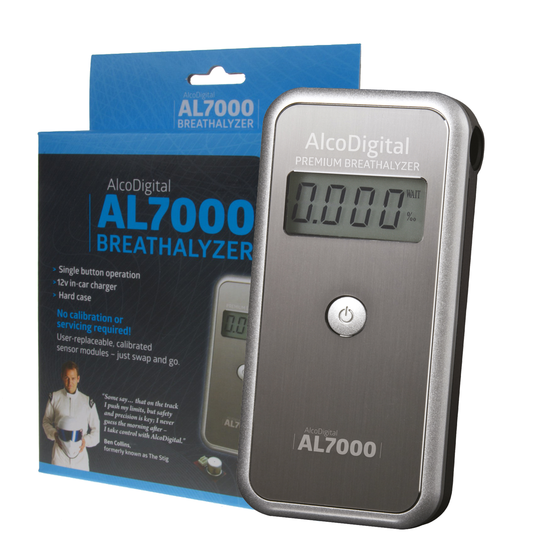 Range Pocket alcohol breathalyzer AL-7000 Accuracy black/grey 0.00 ‰ 0.1 ‰ 4.00 ‰ 