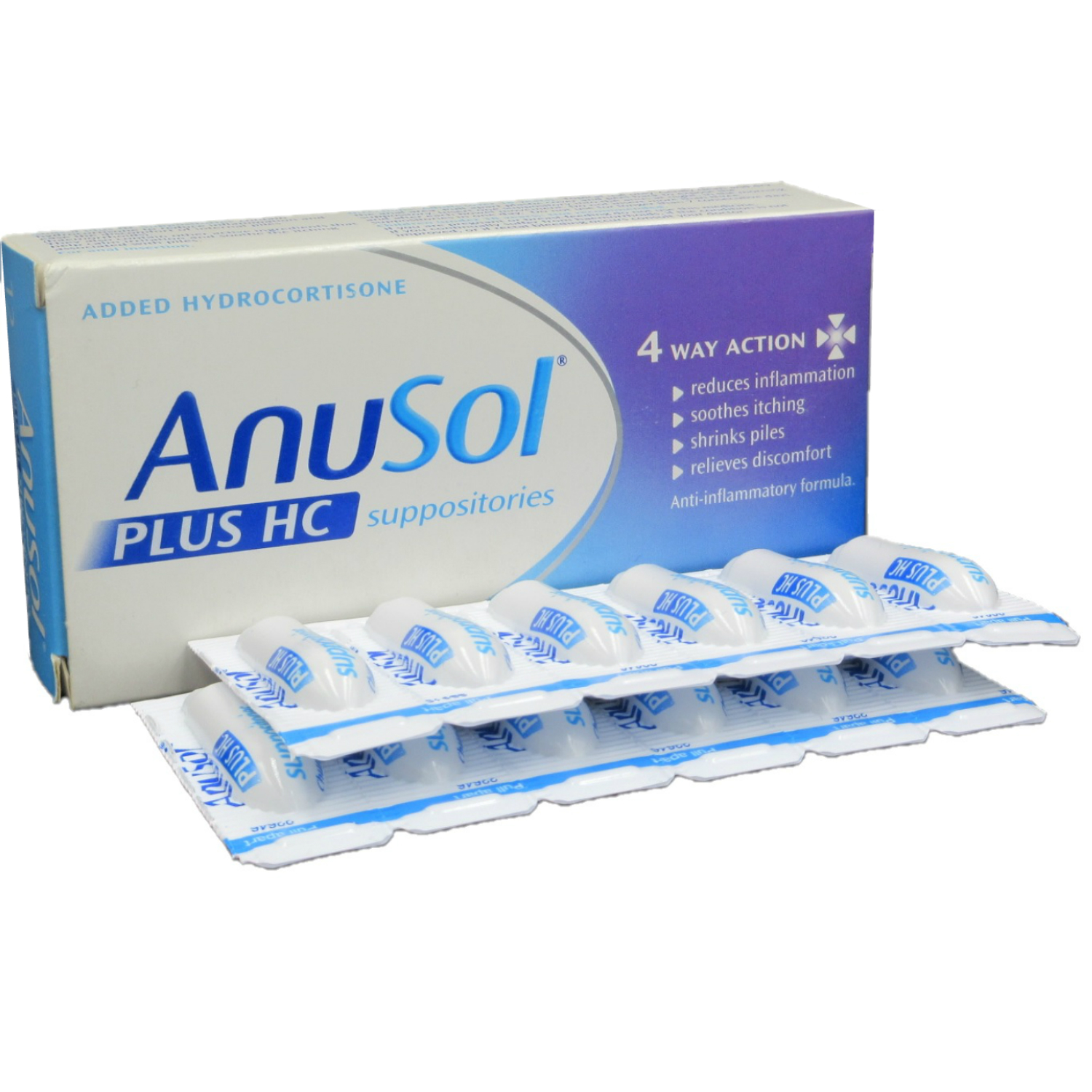 Anusol Plus HC Suppositories help to relive the swelling, itch and irritation of internal piles (haemorrhoids) and anal itching.