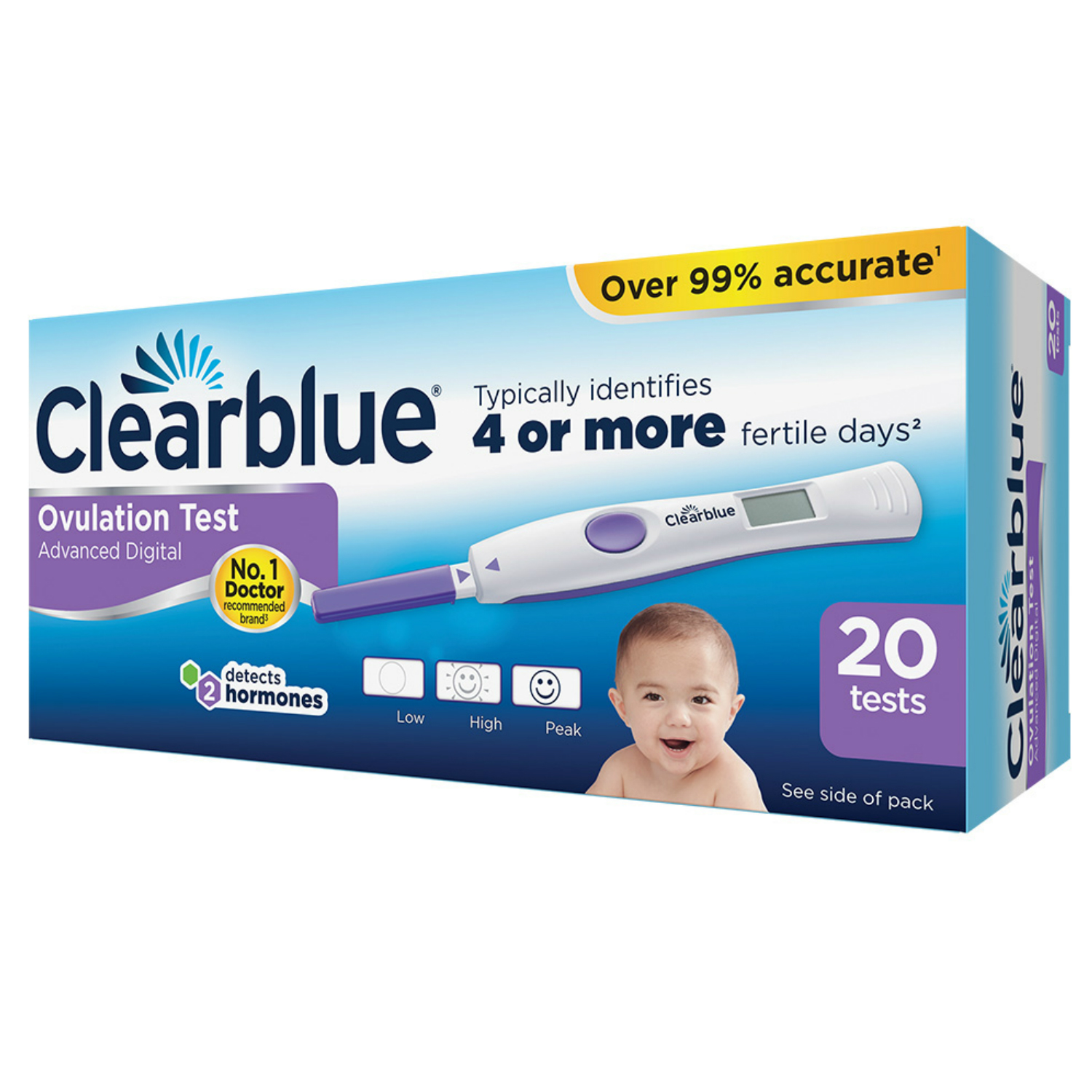 20 x Clearblue Advanced Digital Ovulation Test 