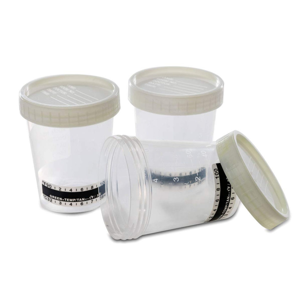 Urine Sample Collection Pot x100 120ml pots | Temperature Strip