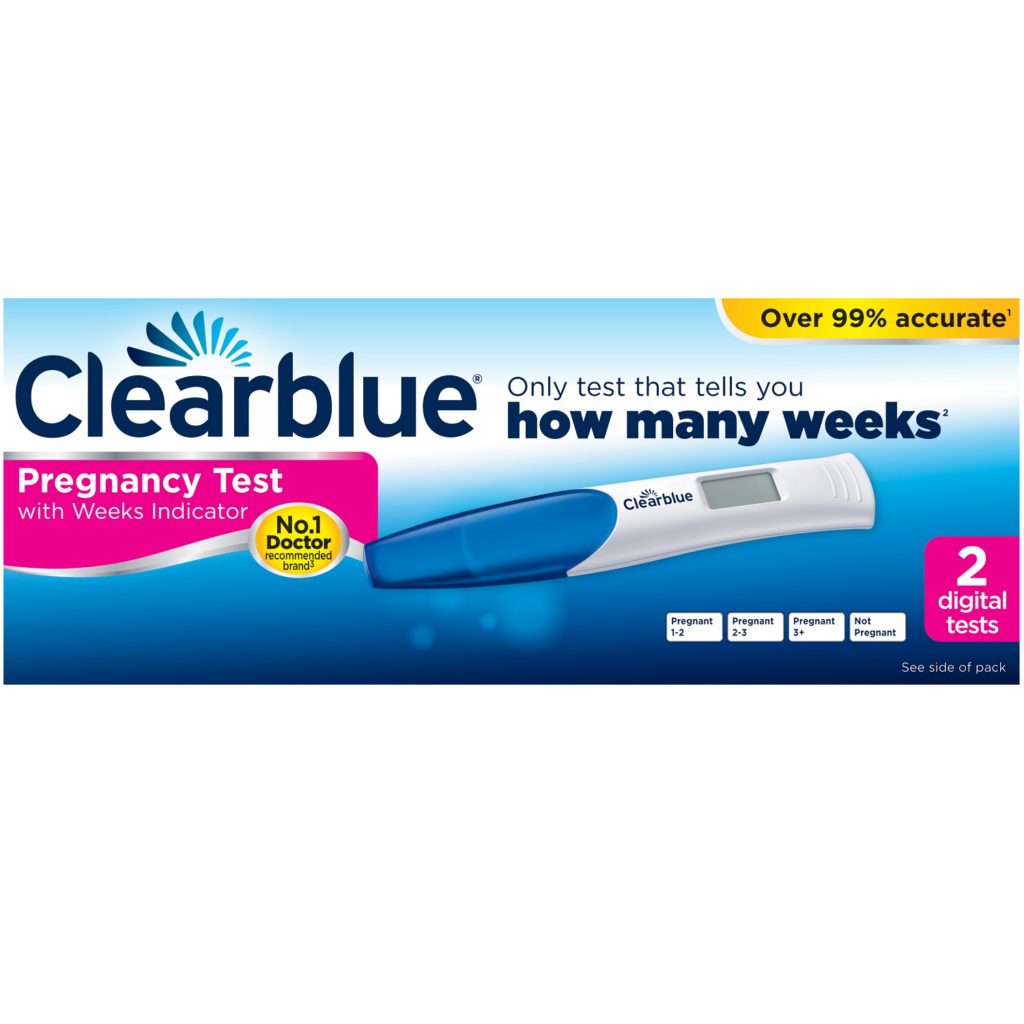 Clearblue Digital Pregnancy Test With Weeks Indicator 2 Test Pack Home Health Uk