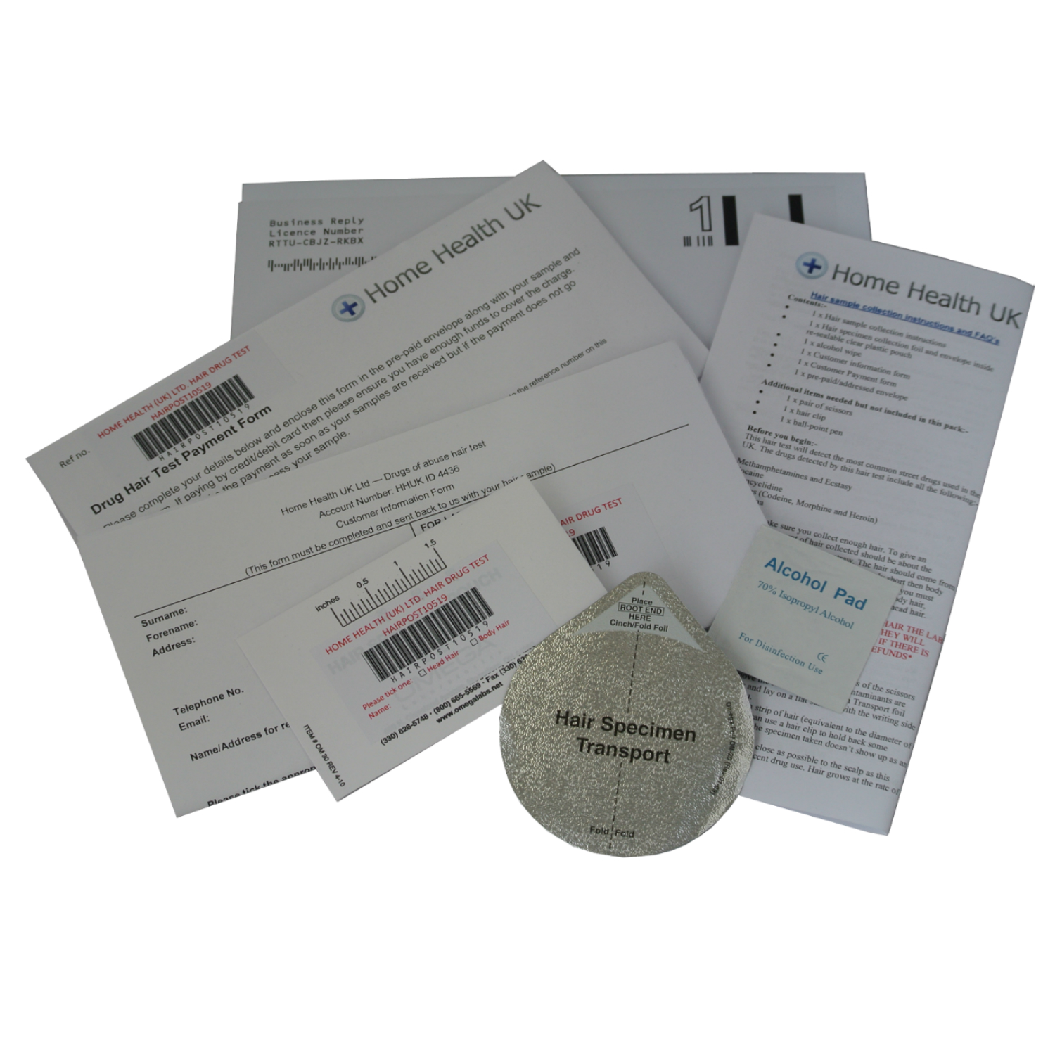 Postal Hair Drug Test Kit, 90 Day Hair Strand Testing - EXPRESS SERVICE |  Home Health UK