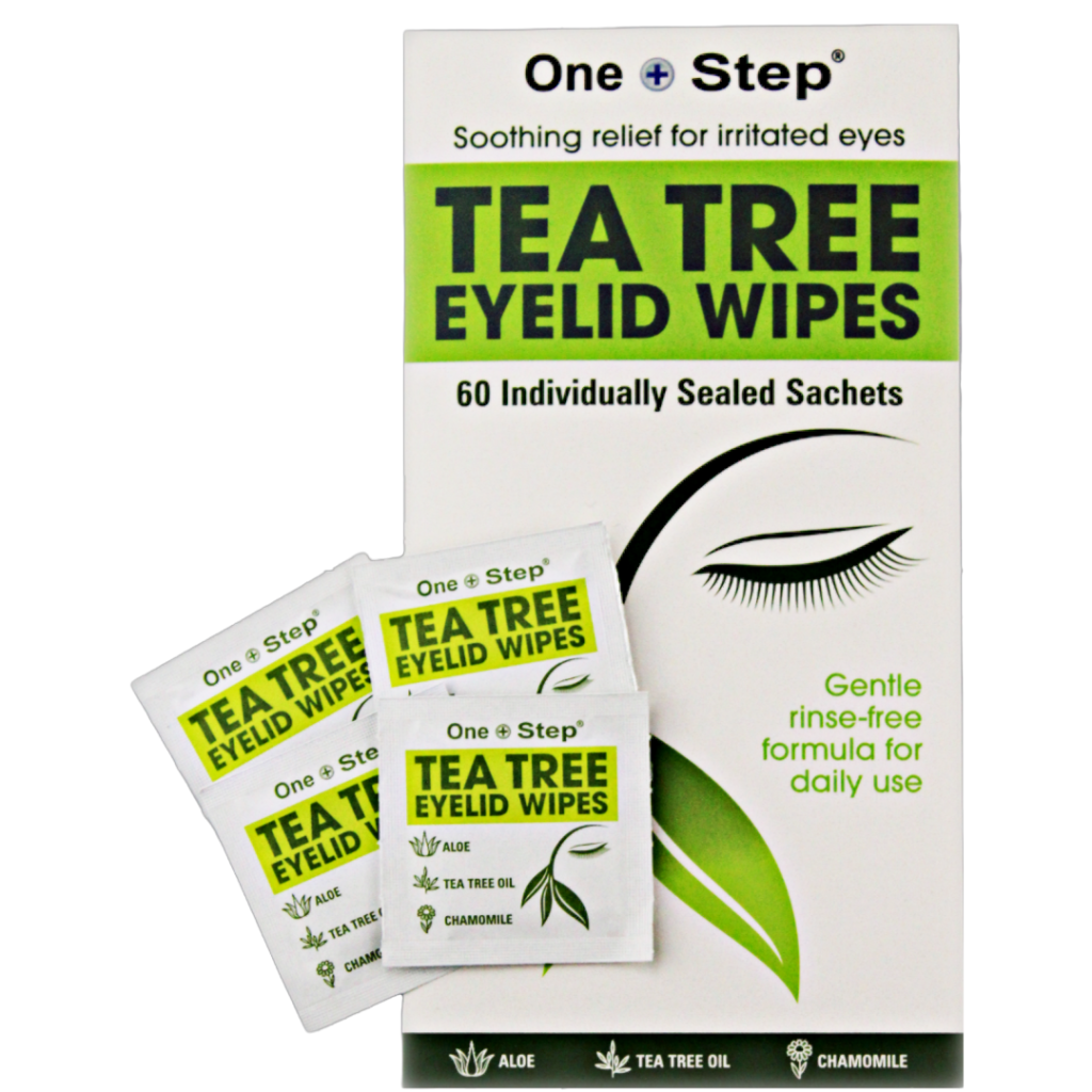 Tea Tree Oil Eyelid Wipes | 60 Sachets | Home Health UK