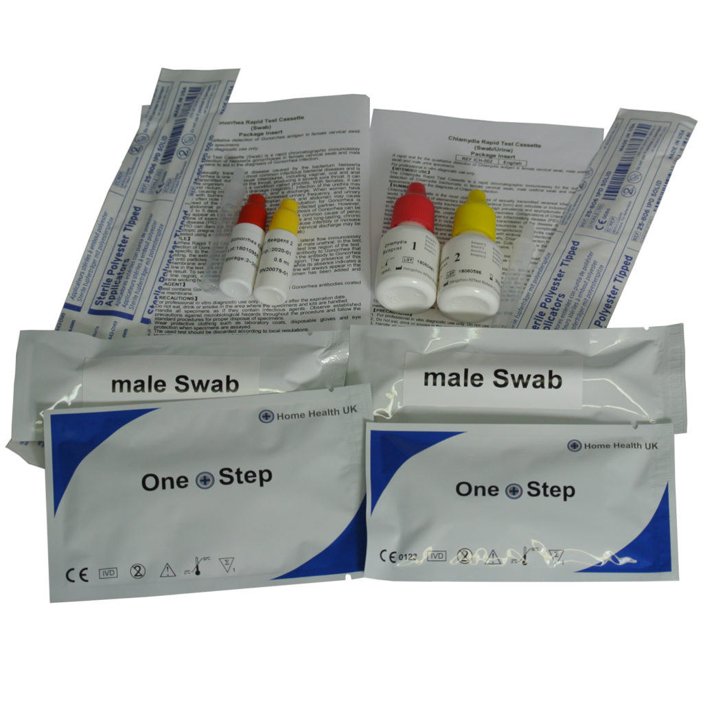 1 X Chlamydia Test And Gonorrhoea Kit Sti Std Professional Swab