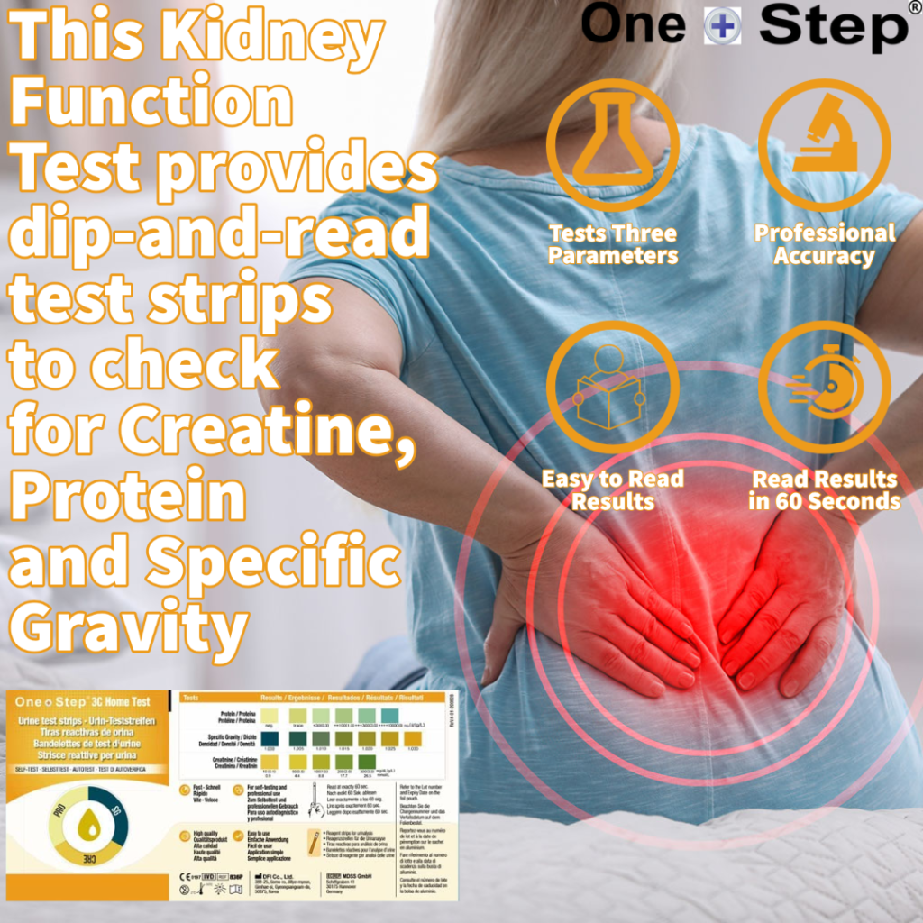 Home Kidney Function Urine Test Kits | 2 Testing Strips | Home Health UK