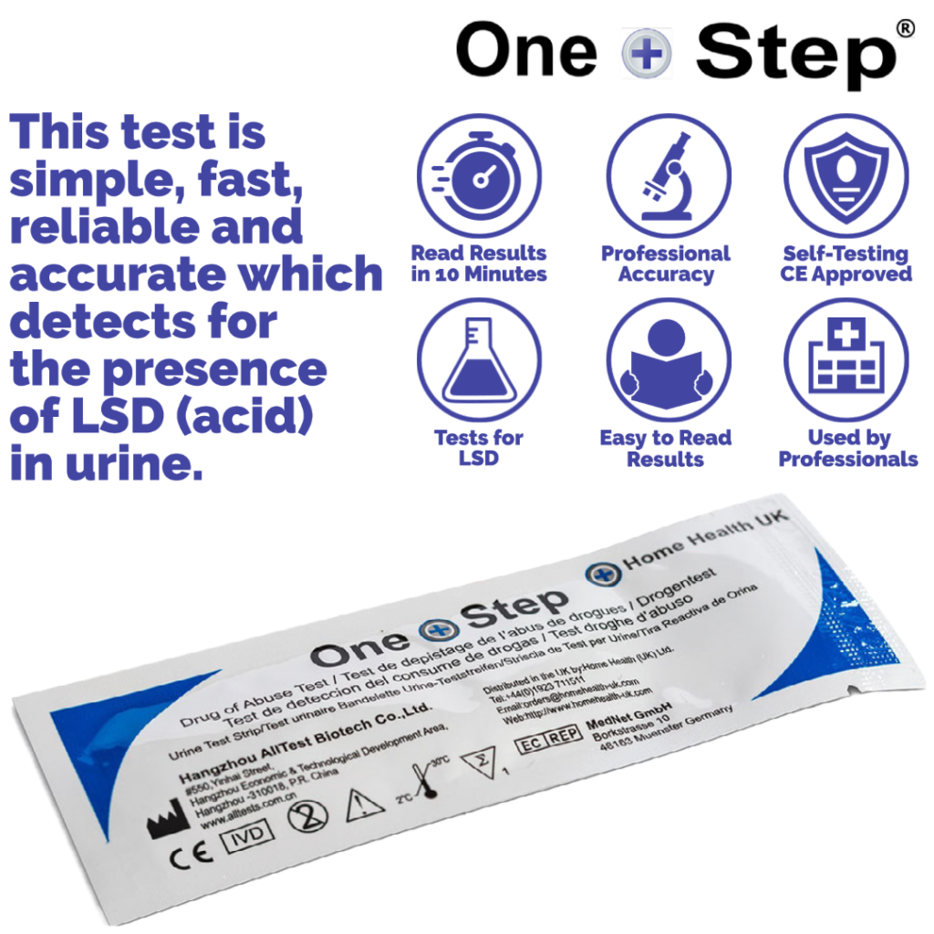 LSD Drug Testing Kit | 10x Strip Pack - Home Health UK