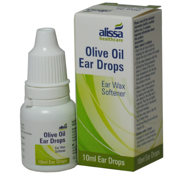 ear wax drops olive oil box and bottle