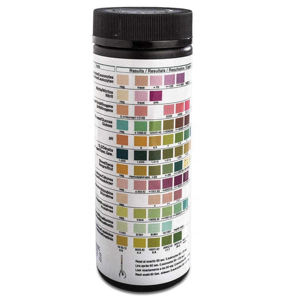 12 Parameter Urine Test Strips - 1 x 100 Dipstick Tests, Diabetes, Infection, pH | Home Health UK