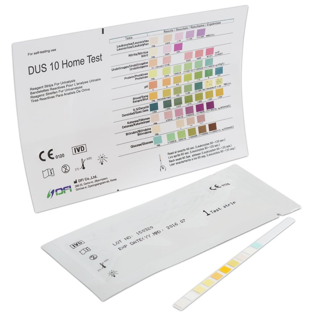 10 Parameter Urine Test Strips 2 Test Pack Home Health 7048