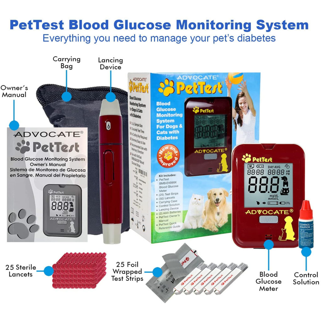 PetTest Glucose Monitoring Kit for Dogs & Cats Home Health UK