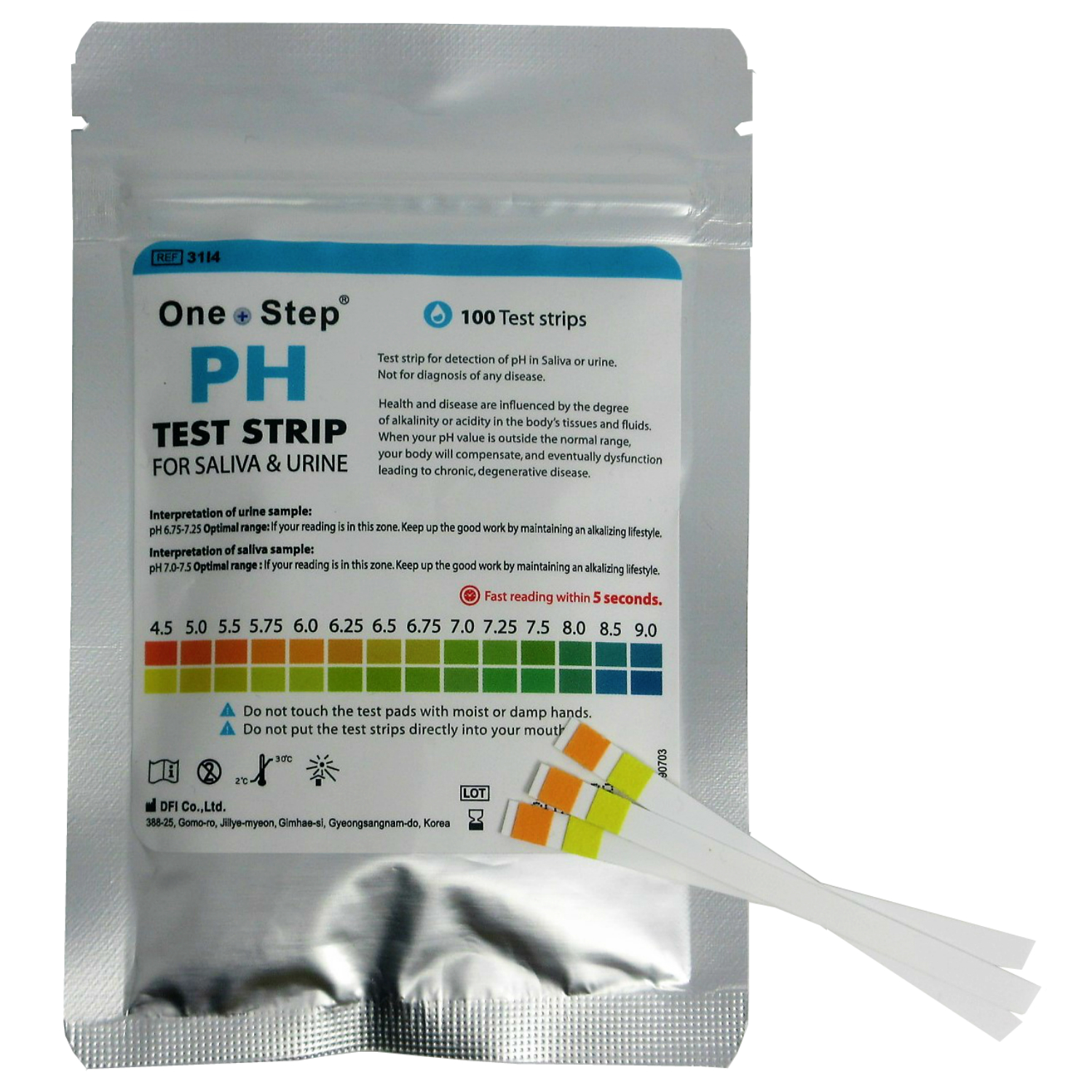 Testing and Monitoring Alkaline and Acid Levels levels in your body 100 x Urine ph Test Strips for Humans 