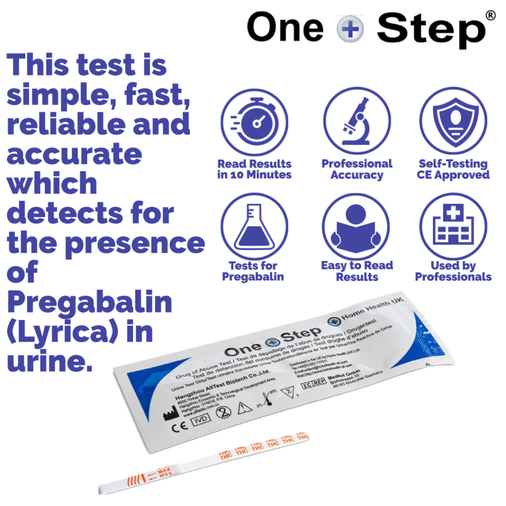 One Step Pregabalin (Lyrica) Urine Drug Testing Strips | Home Health UK