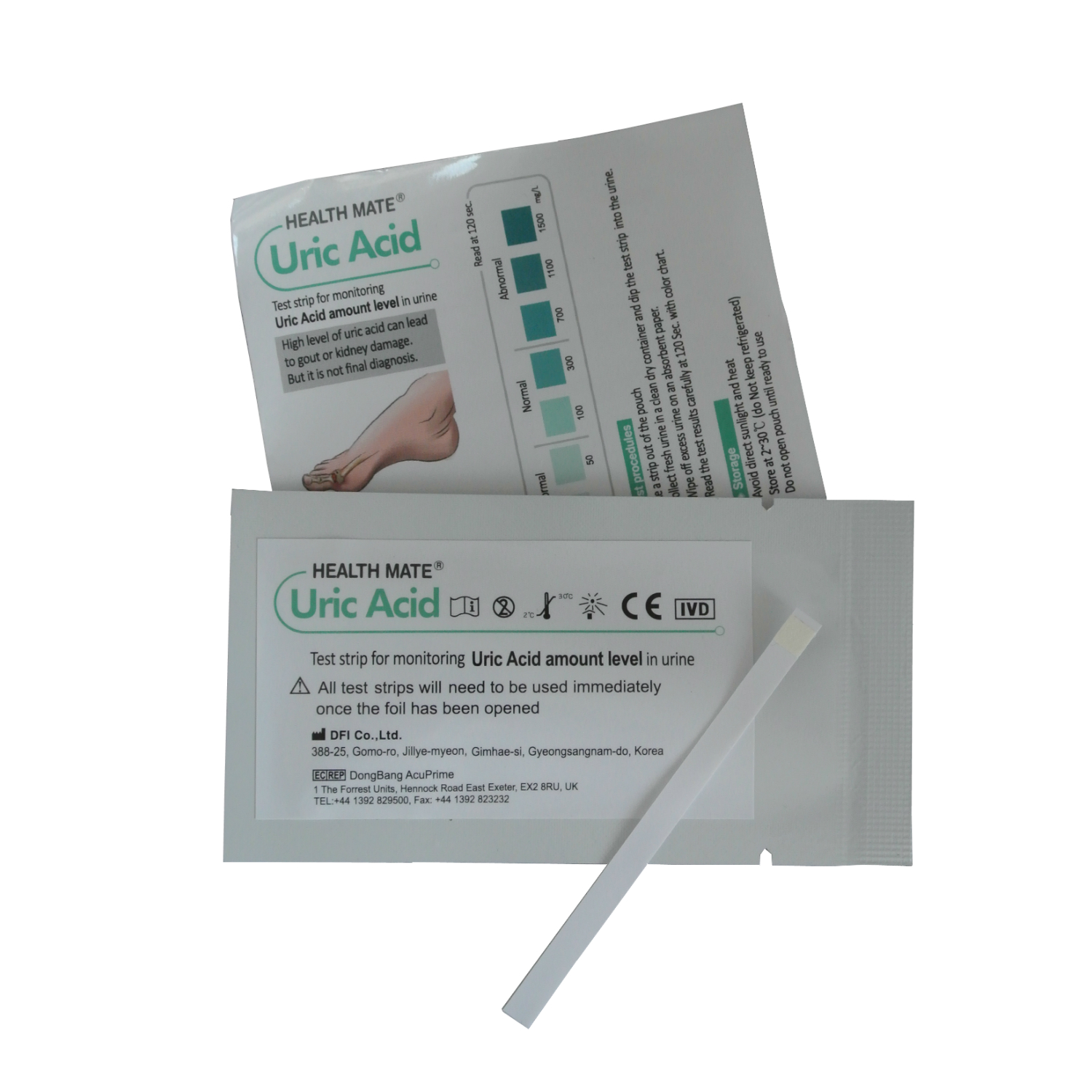 Medical Instrument Home Self Rapid Test Strips for Detection of Uric Acid  in Urine Uric Acid