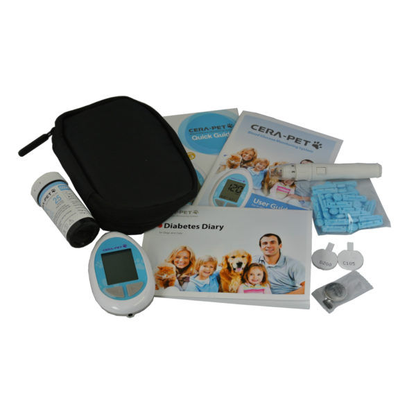 CERA-PET Blood Glucose Diabetes Monitor for Vet and Home Pet Cats ...