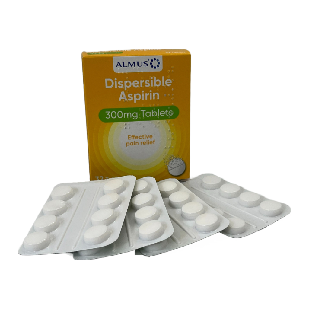 aspirin 300mg dispersable tablets box tablets almus