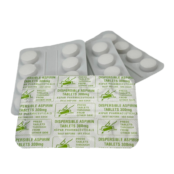 aspirin 300mg dispersable tablets only almus