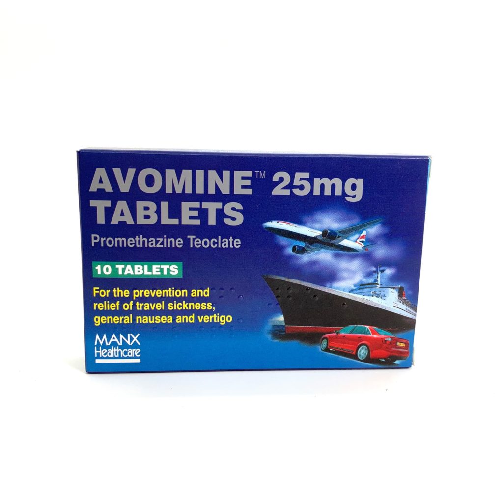 Avomine Travel Sickness Tablets, Vertigo, Motion