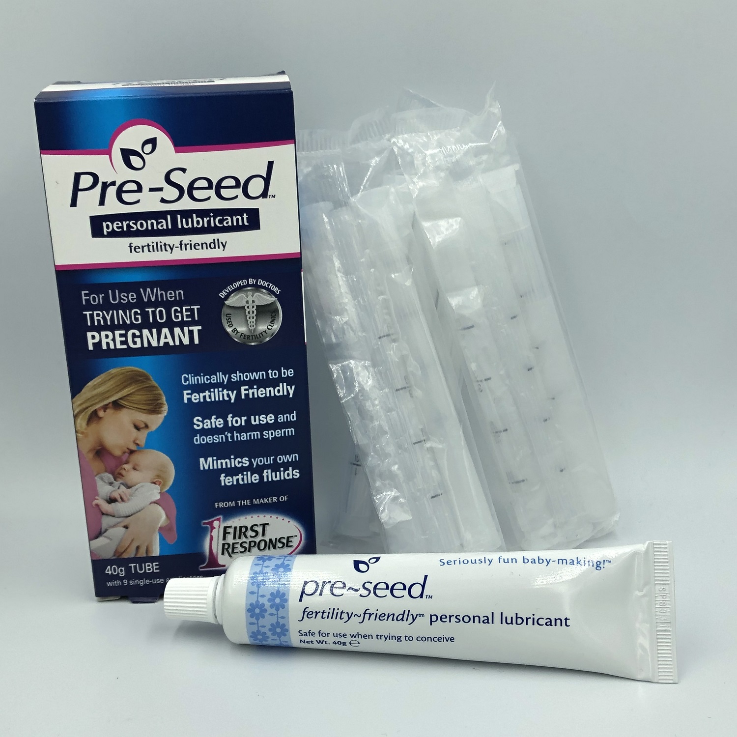 Pre-seed Fertility Lubricant Gel 40g & 5 Pregnancy Tests.