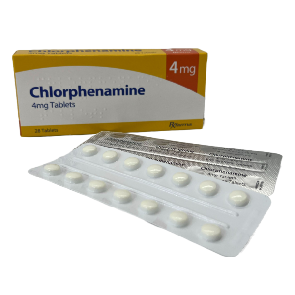chlorphenamine box front tablets otc