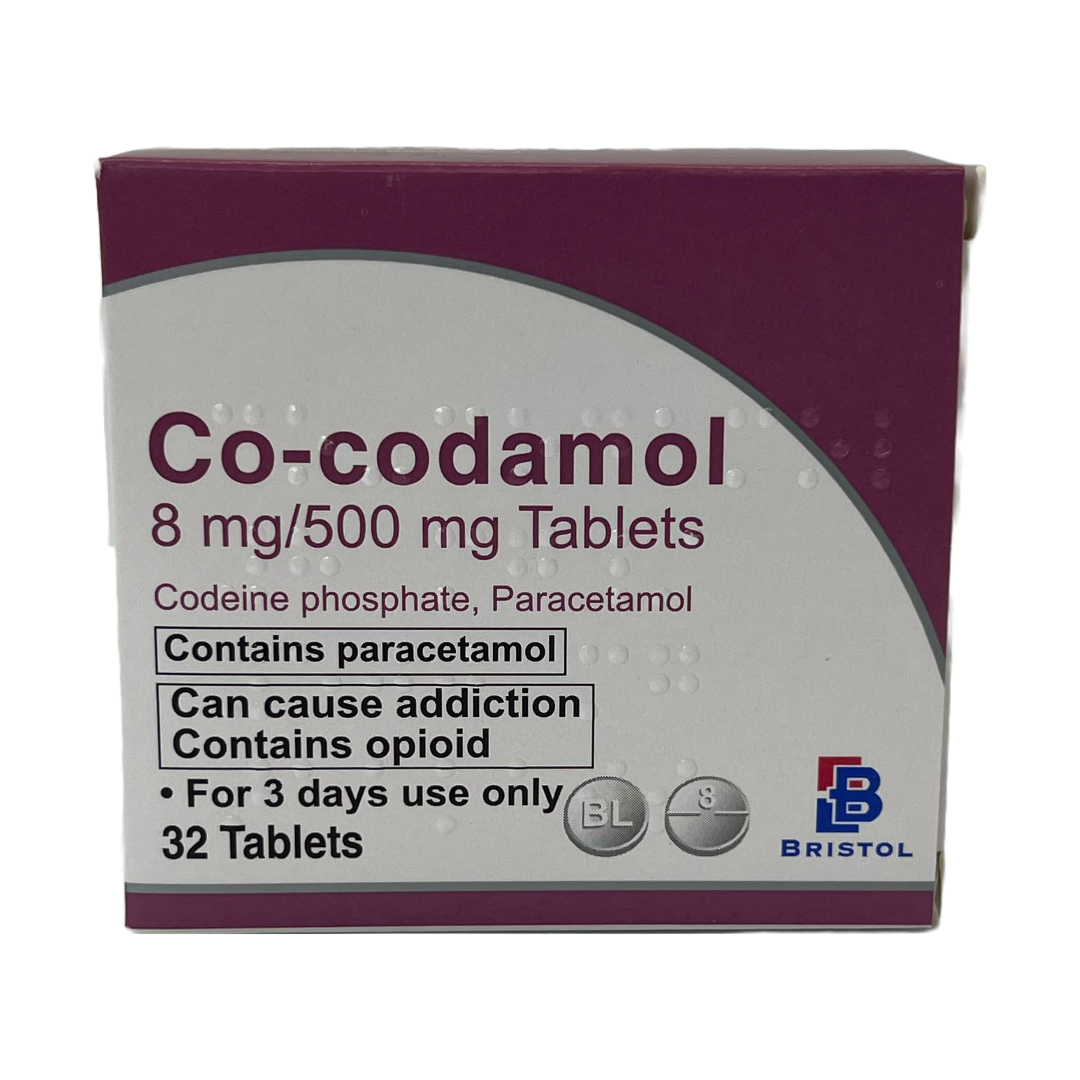 Co-codamol 8mg/500mg | Pain Relief | 32 Tablets | Home Health UK