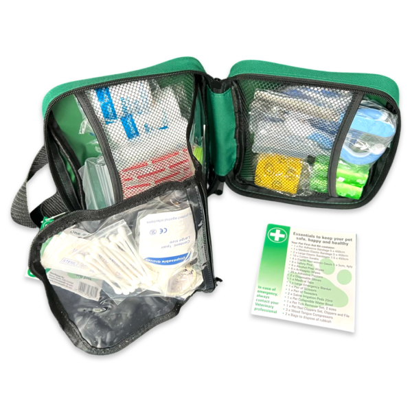 pet first aid kit open