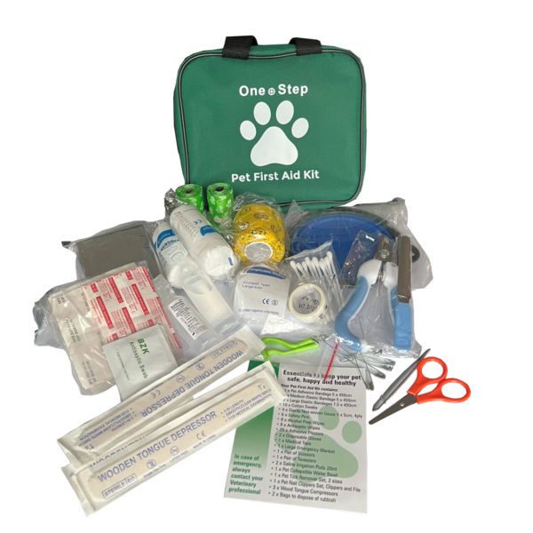 pet first aid kit unpacked